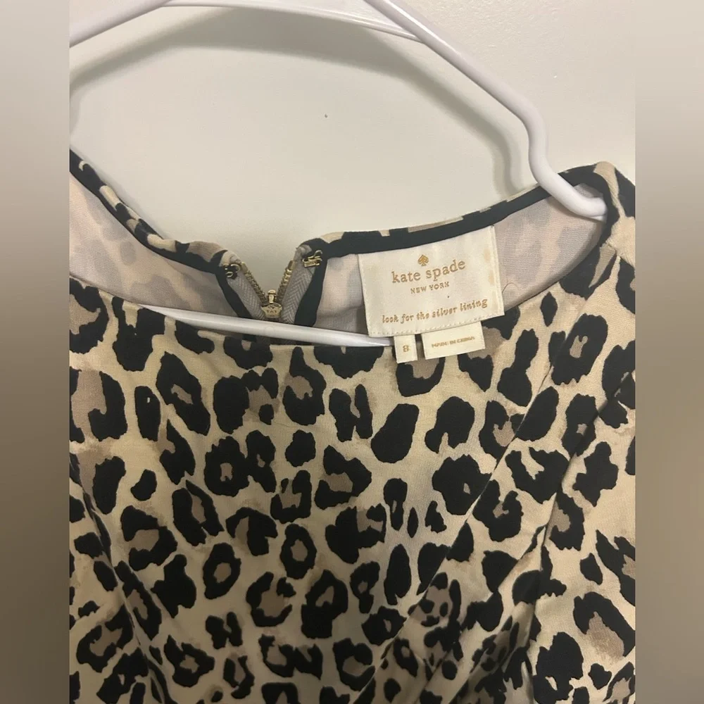 Kate Spade Leopard Print Ponte Waisted Dress
